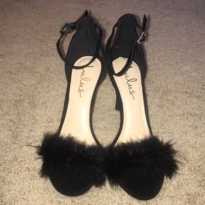 Feathered Stiletto Heels! Lulu’s, never worn.
